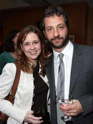 Judd Apatow and Jenna Fischer