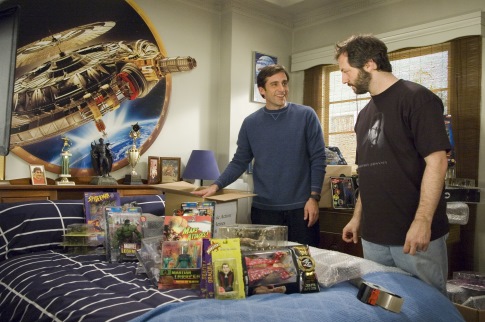 Judd Apatow and Steve Carell in The 40 Year Old Virgin (2005)