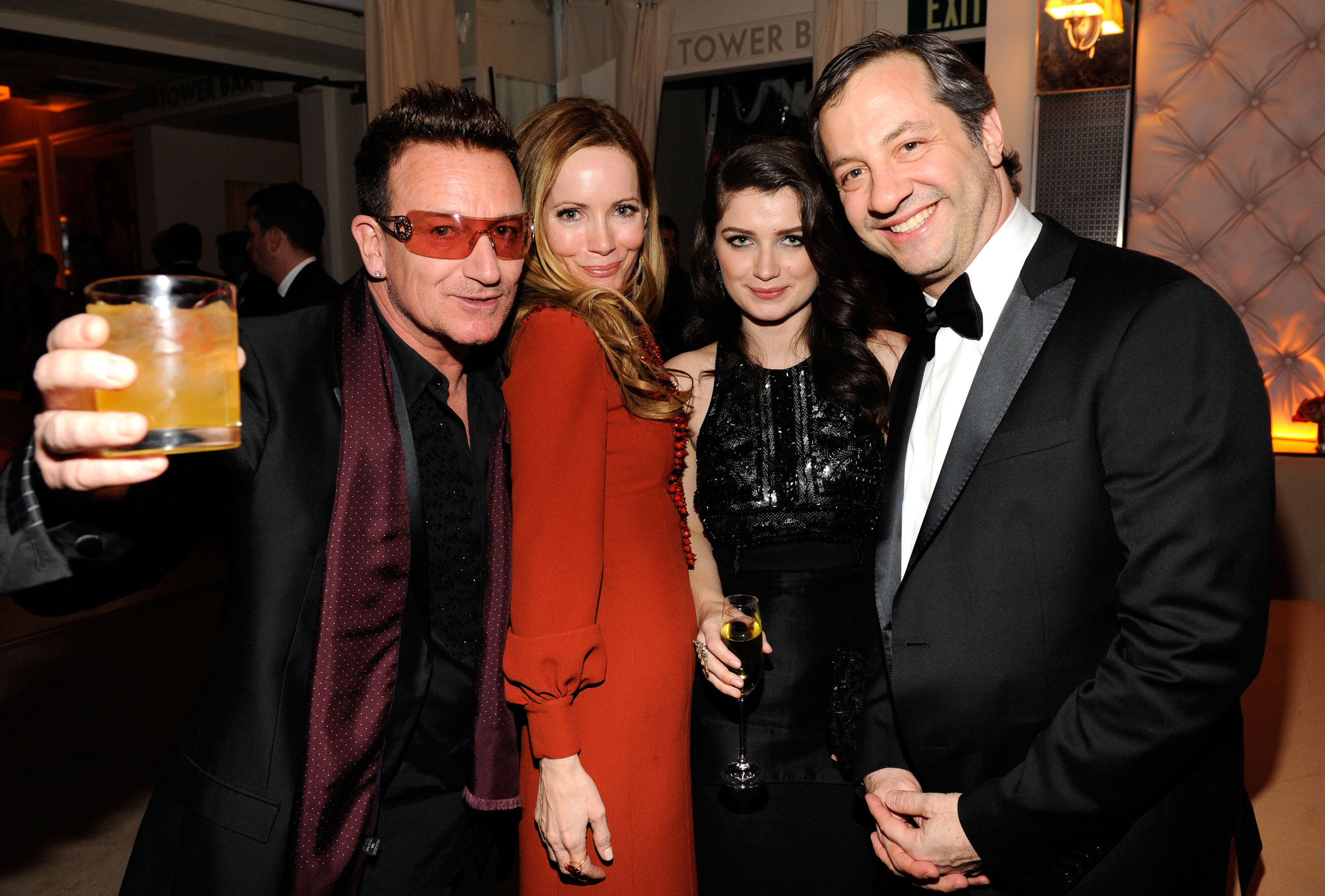 Leslie Mann, Judd Apatow, Bono and Eve Hewson