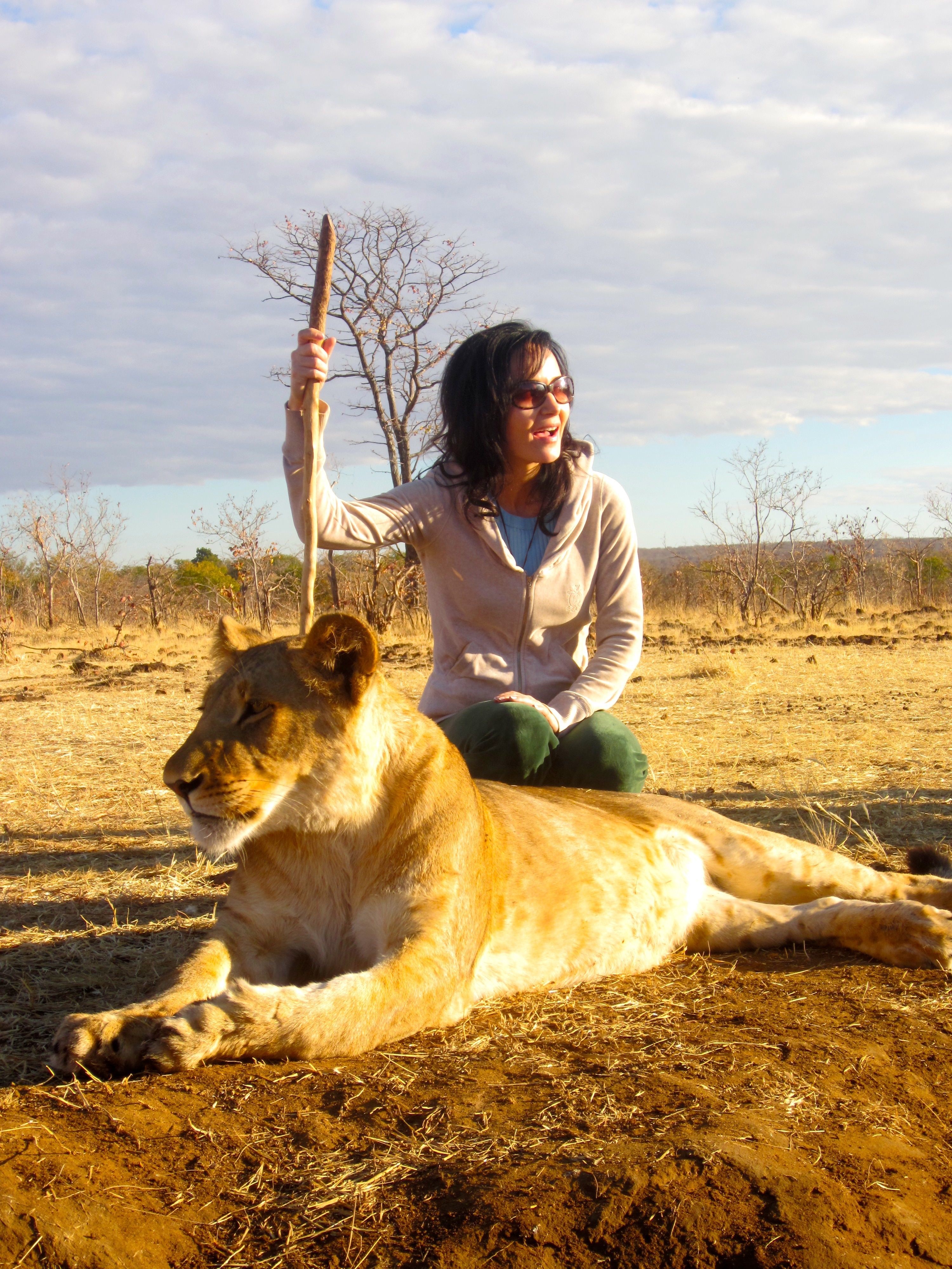 Gina Aponte' with Lion from 