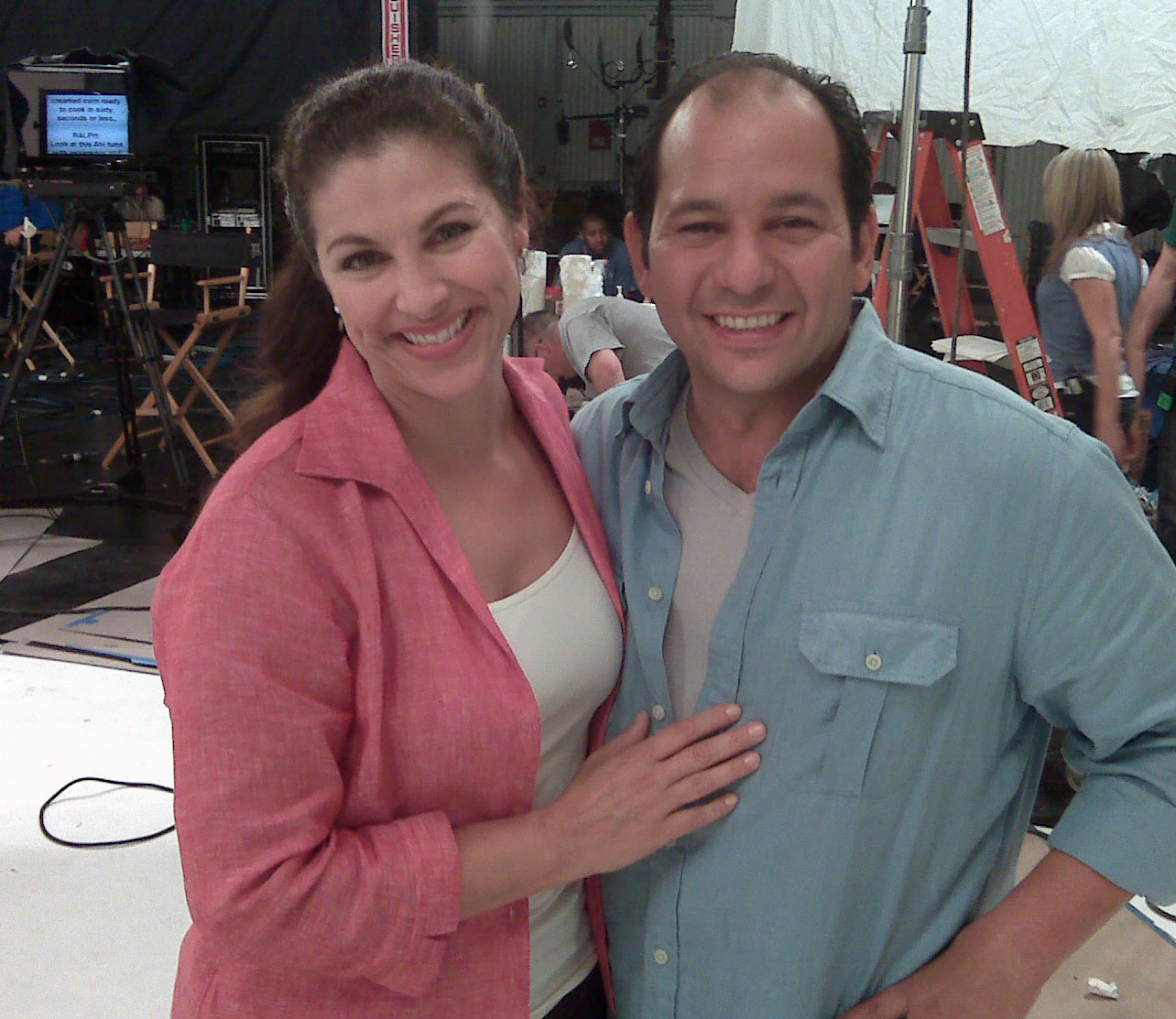 with Chef Ralph Pagano on the set of 