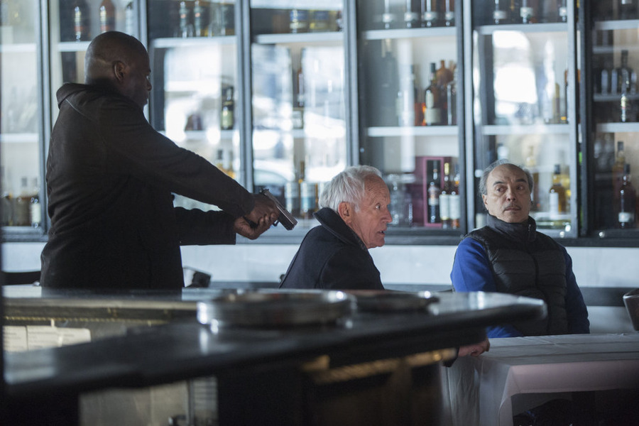 Still of Lance Henriksen, Raul Aranas and Hisham Tawfiq in The Blacklist (2013)