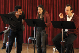 Michael Aronov, Maria Dizzia and Dennis O'Hare in MAURITIUS