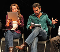 Ana Gasteyer and Michael Aronov in a reading of 