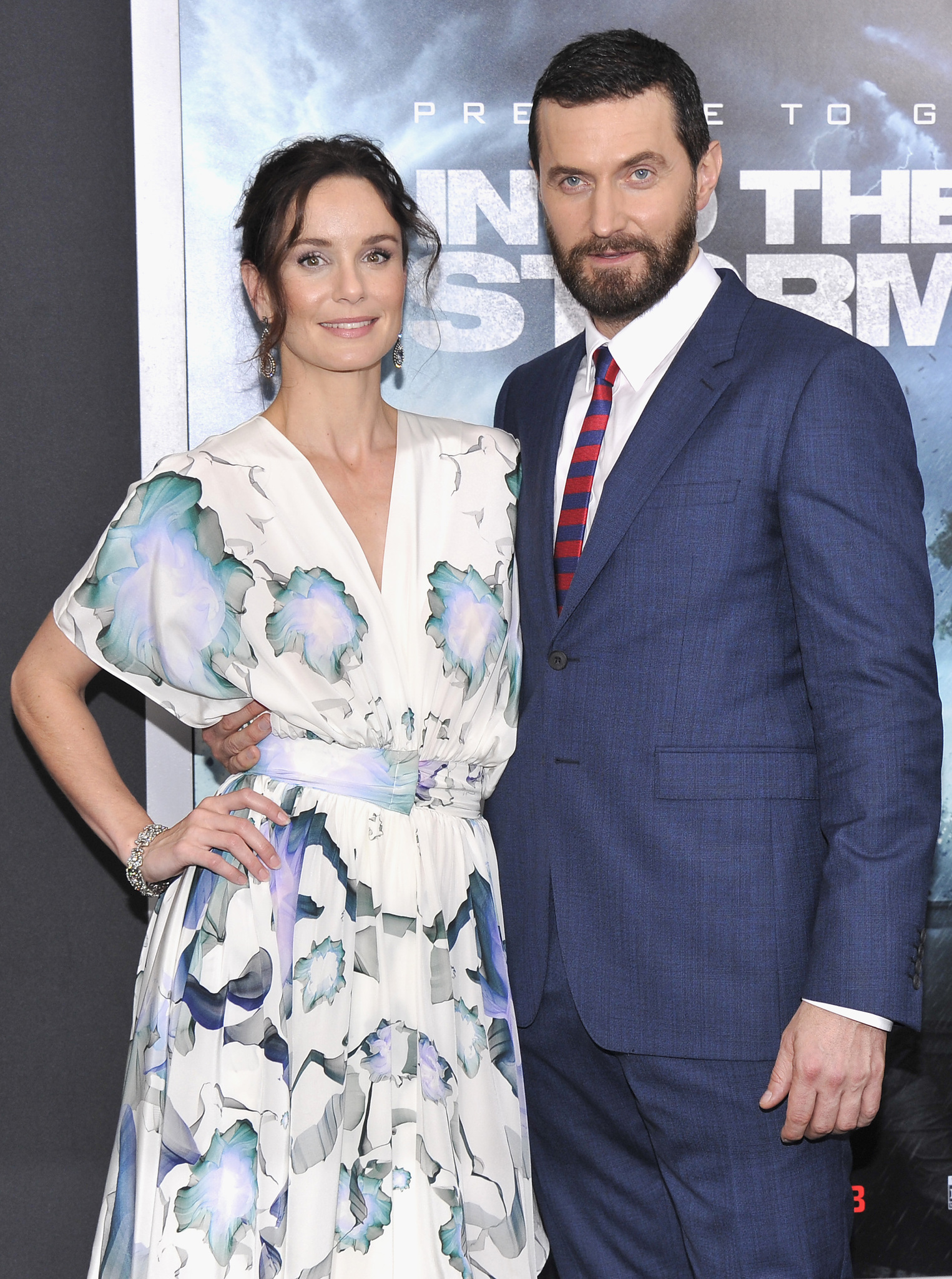 Richard Armitage and Sarah Wayne Callies at event of Into the Storm (2014)