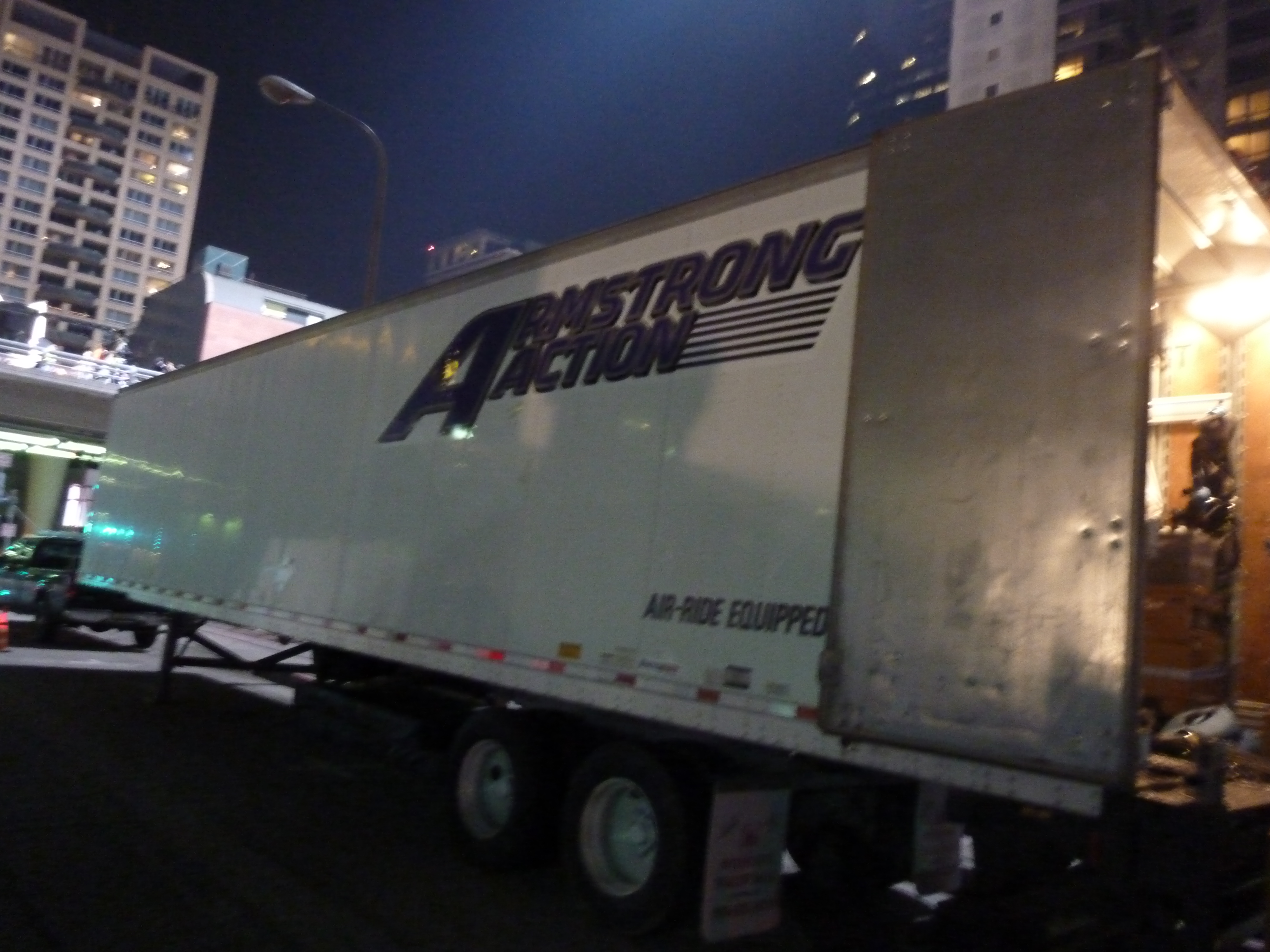 Armstrong Action 48 Foot Trailer #1 on Nightshoot Location in Hollywood on 