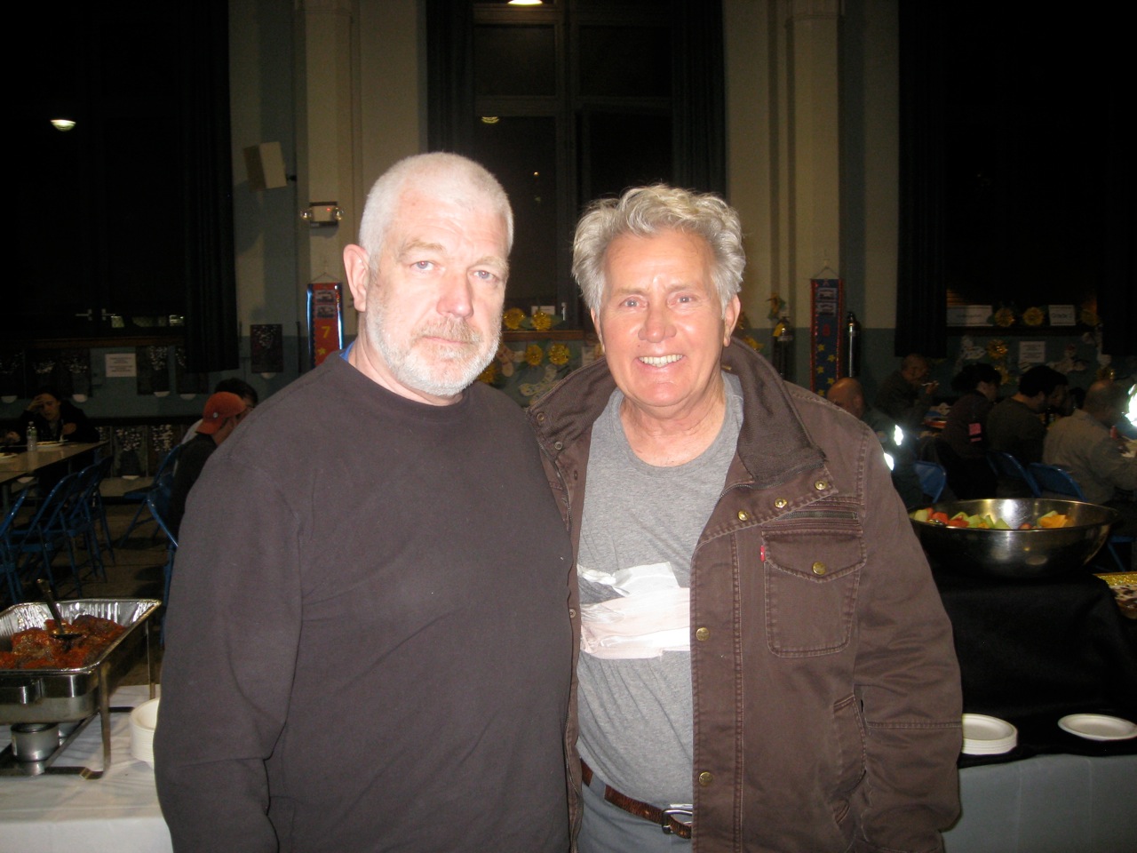 Andy Armstrong and Martin Sheen on 