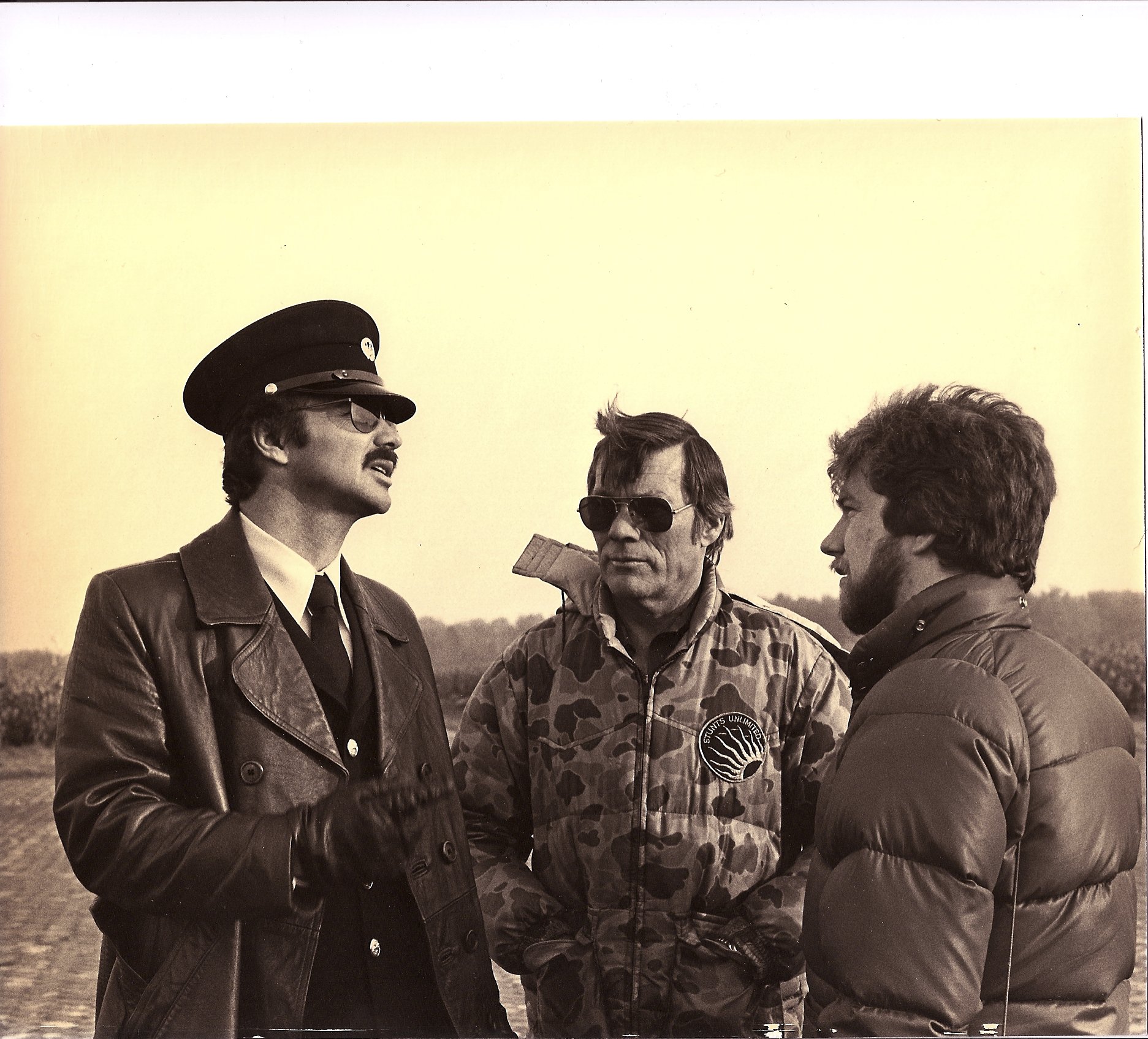 Burt Reynolds, Hal Needham and Andy Armstrong 1980 Holland