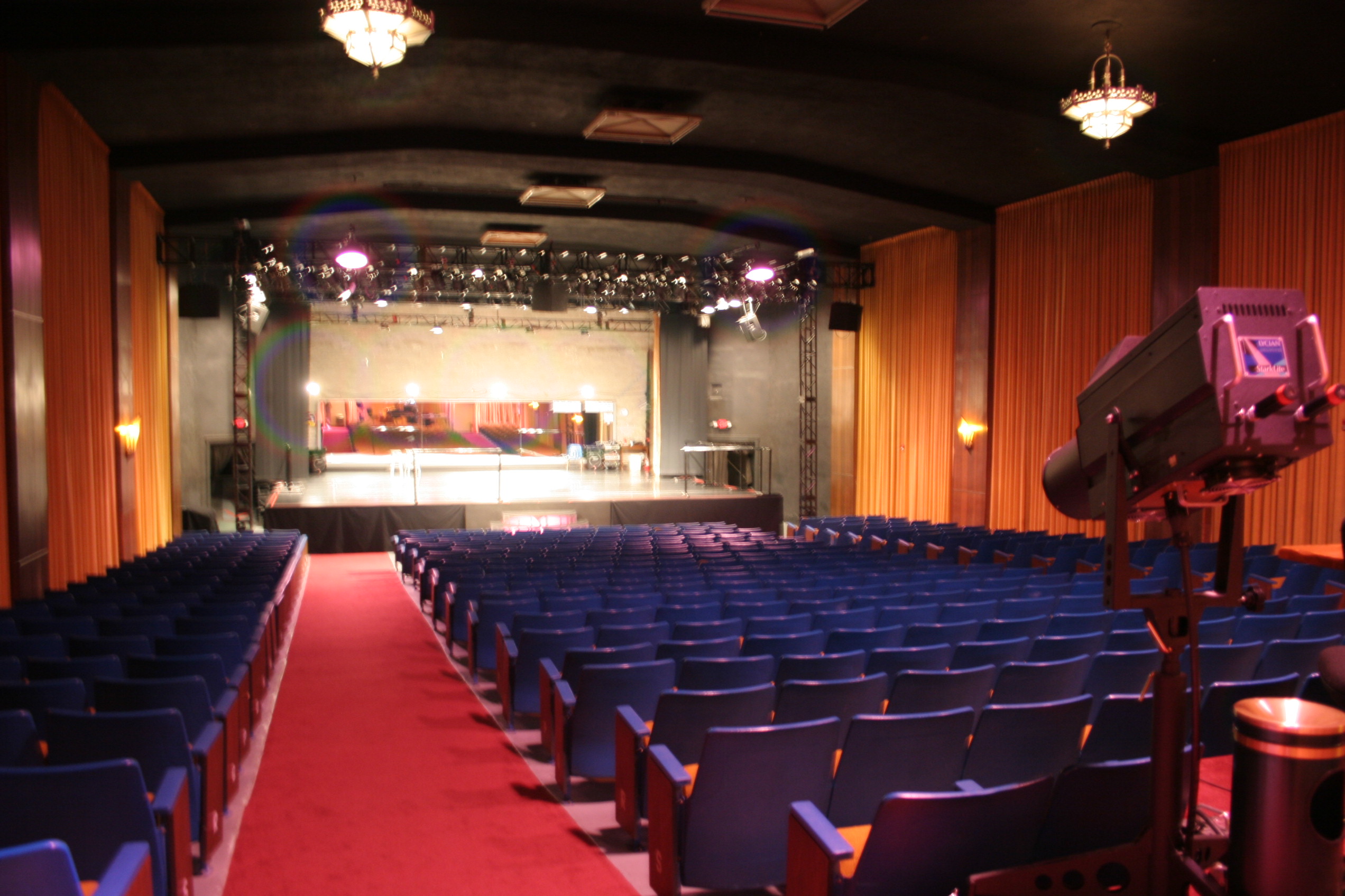 Inside of Desi's Boulder Theatre in Boulder City NV. Capacity 380