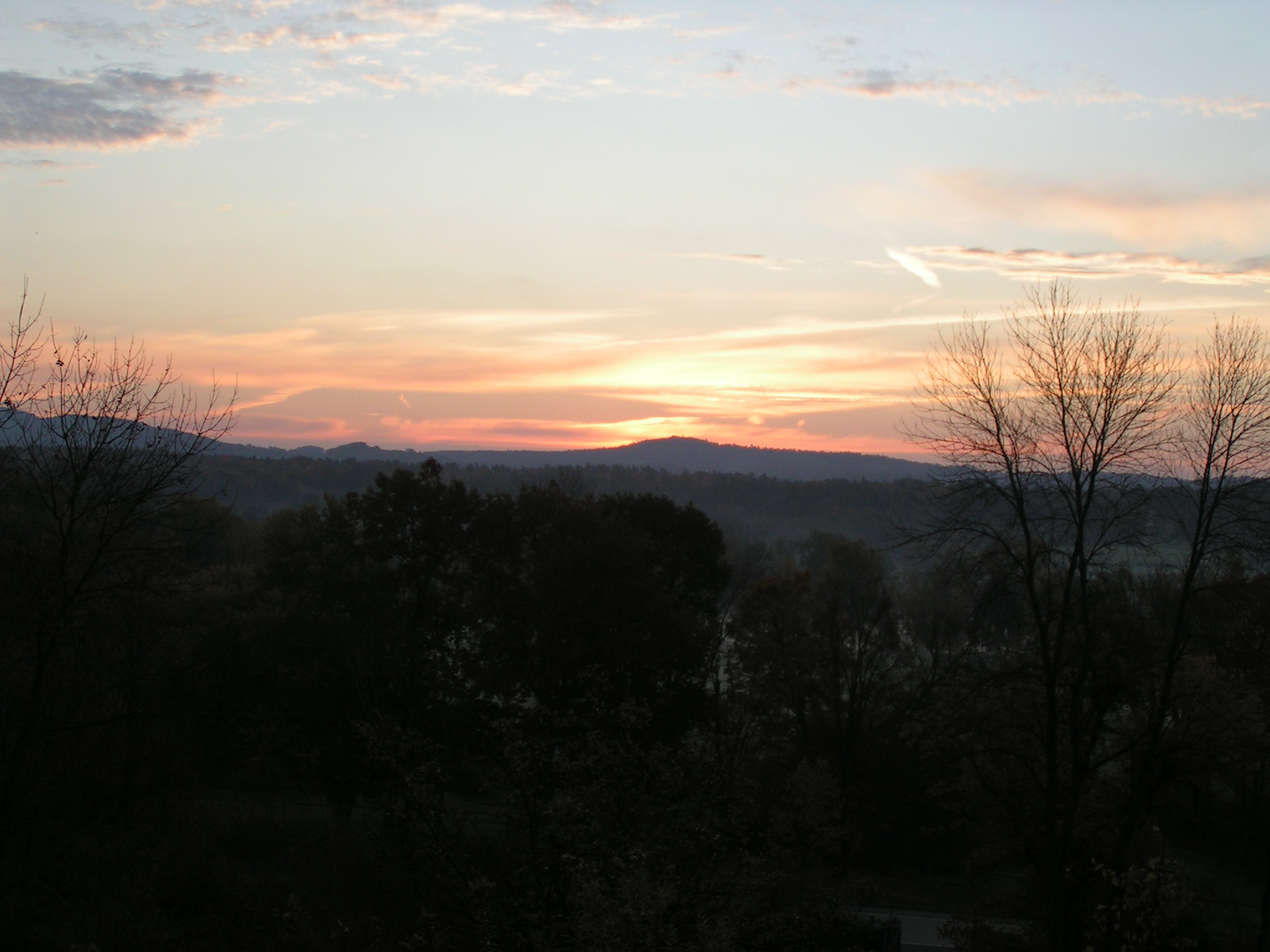 A sunrise in New York from the top of my hill.