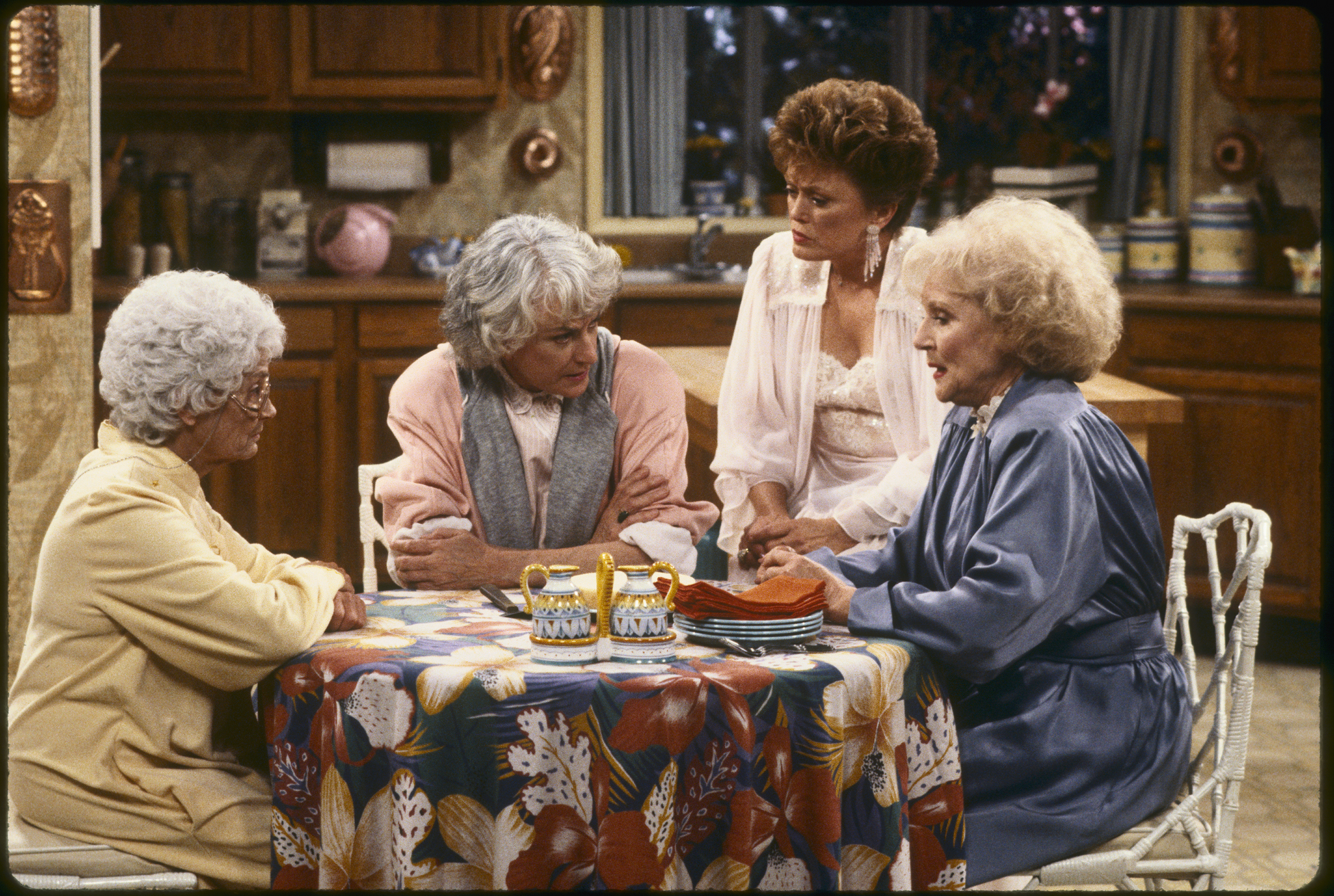 Still of Estelle Getty, Rue McClanahan, Bea Arthur and Betty White in The Golden Girls (1985)