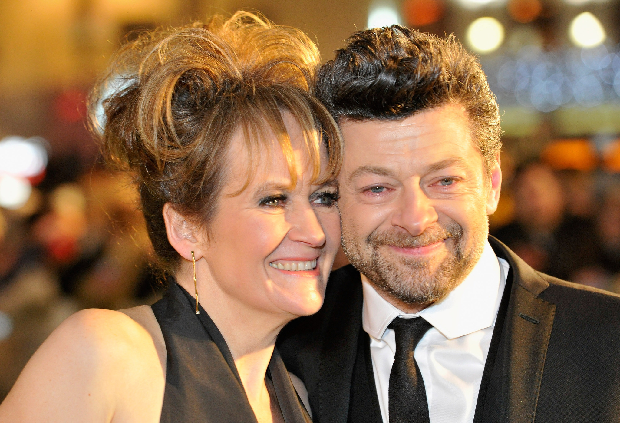 Lorraine Ashbourne and Andy Serkis at event of Hobitas: nelaukta kelione (2012)