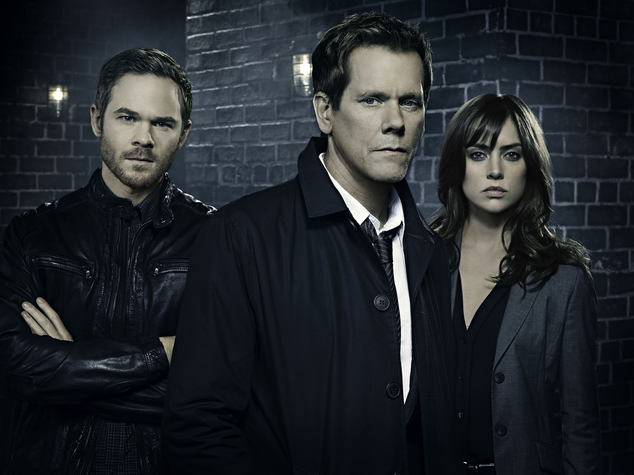 Still of Kevin Bacon, Shawn Ashmore and Jessica Stroup in The Following (2013)