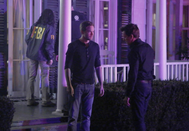 Still of Kevin Bacon and Shawn Ashmore in The Following (2013)