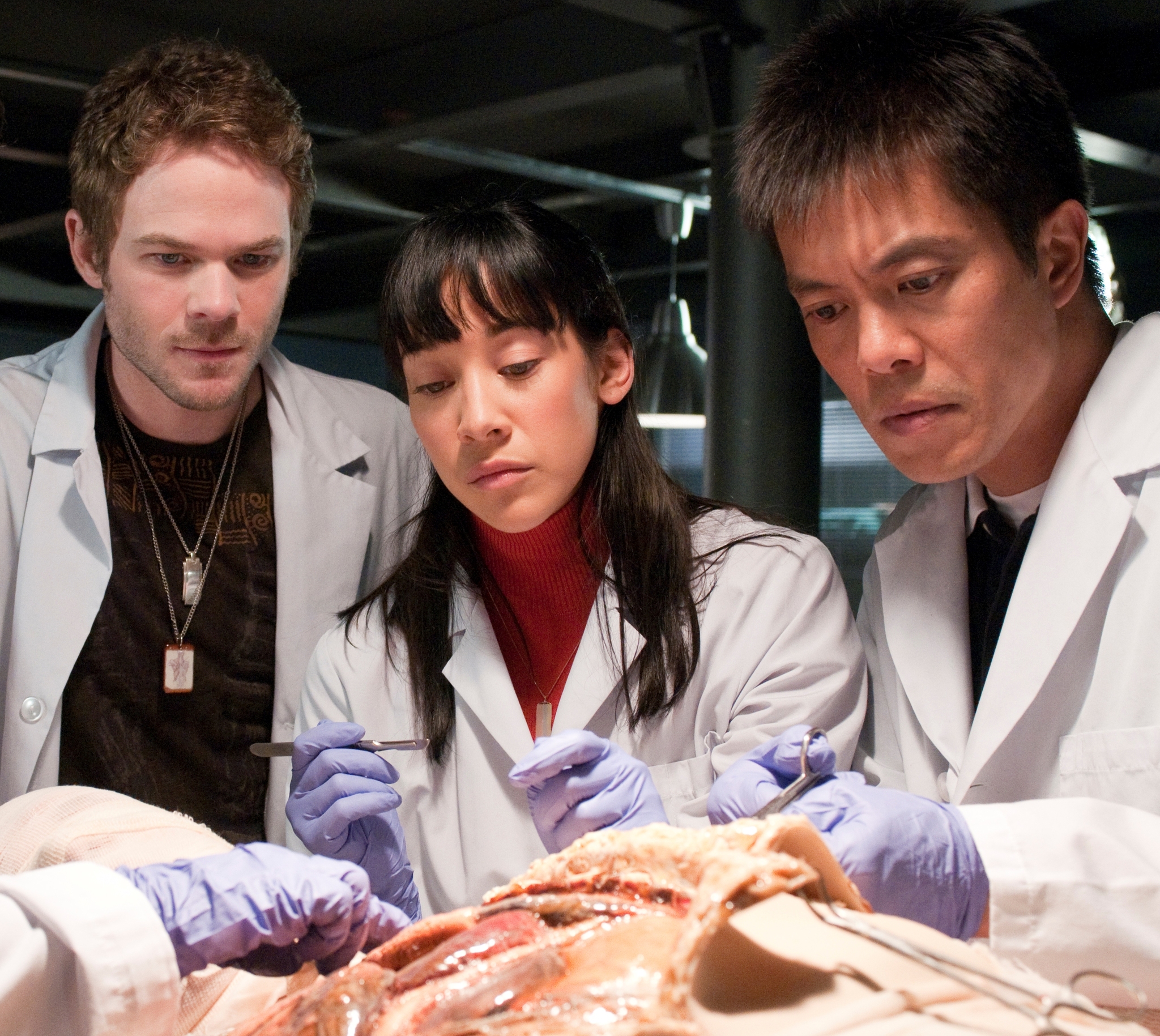 Still of Shawn Ashmore, Byron Mann and Mayko Nguyen in Bloodletting & Miraculous Cures (2010)