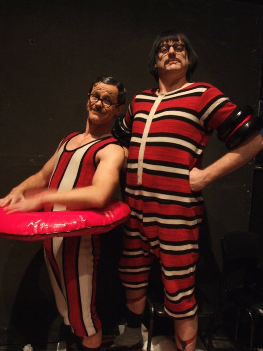 Richard Ashton as Boris (R) and Nigel Garton as Goran (L) in the 2010 UK tour of the stage musical 