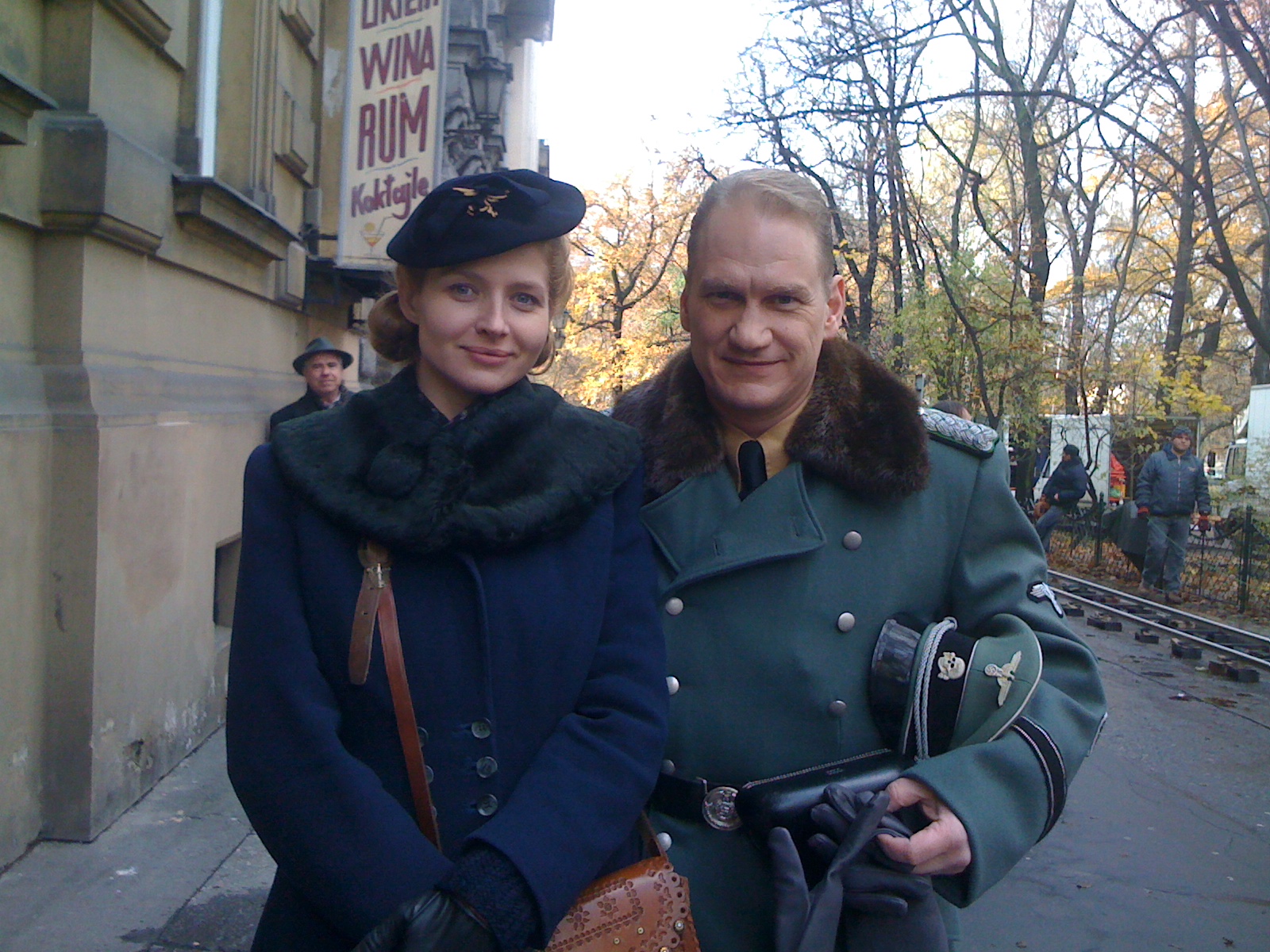 together with Urszula Grabowska on the set of Joanna
