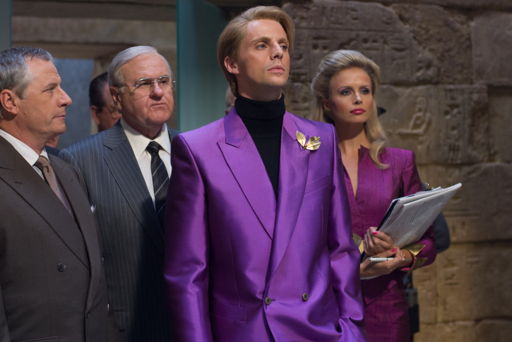 Still of Walter Addison, Matthew Goode, Sonya Salomaa and Lee Iacocca in Watchmen (2009)