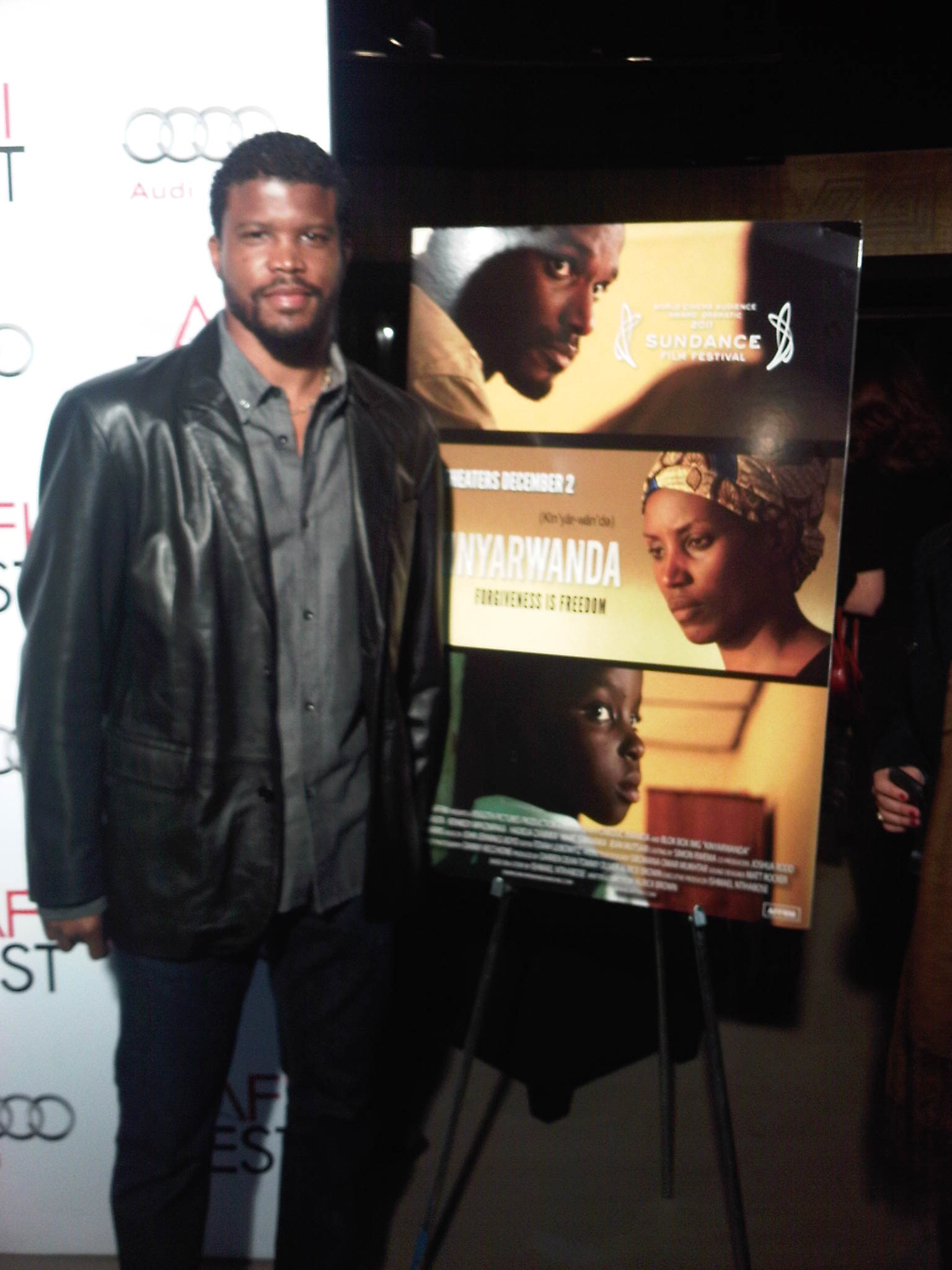 Sharif Atkins at the AFI Fest for the Premiere of KINYARWANDA.