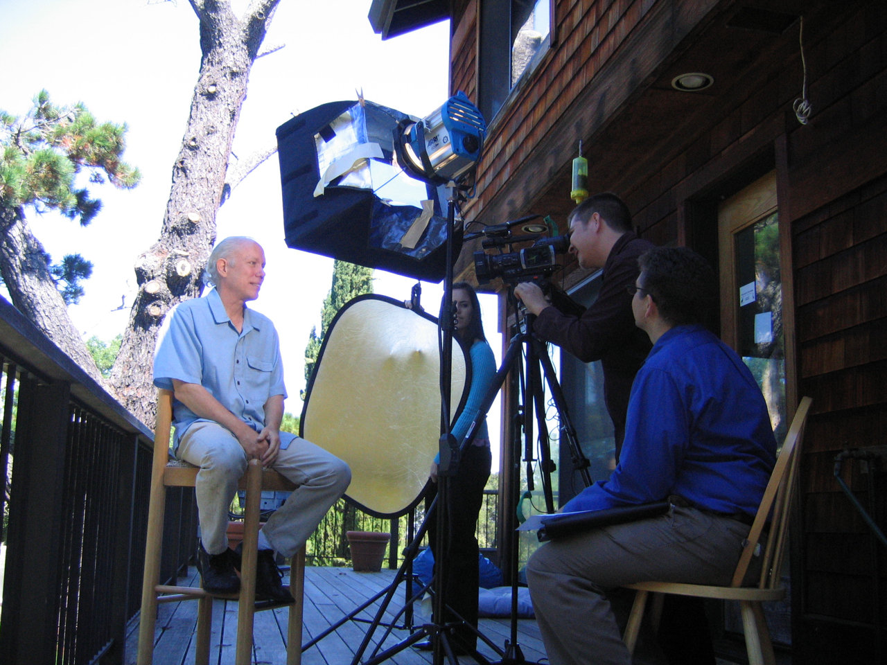 Bill Atkinson being interviewed by Vincent Vittorio in Silicon Valley, California.