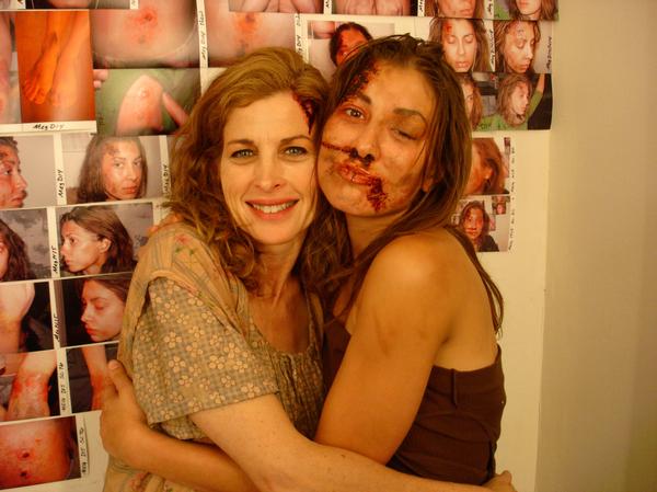 Blythe Auffarth and Blanche Baker filming Jack Ketchum's The Girl Next Door