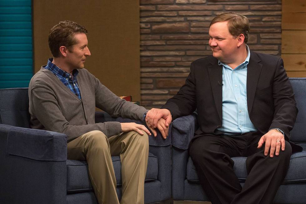 Still of Scott Aukerman and Andy Richter in Comedy Bang! Bang! (2012)