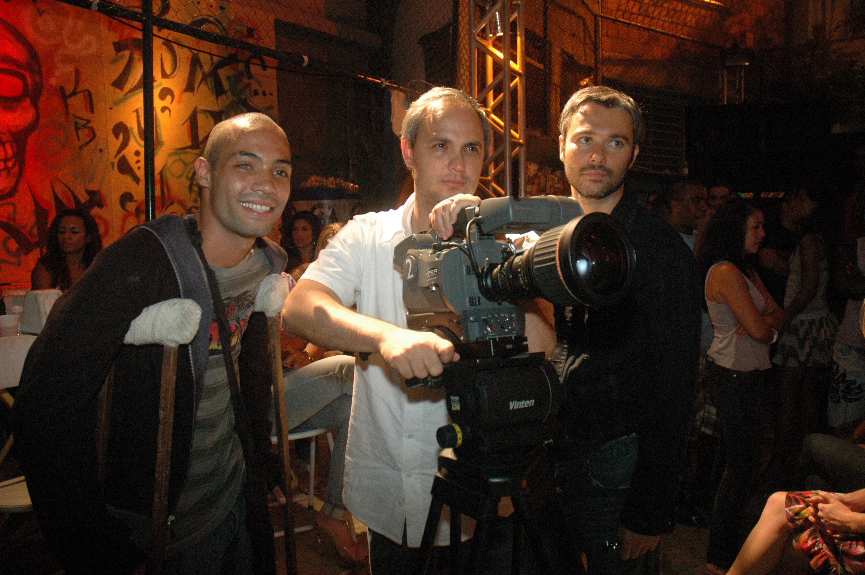 Alexandre Avancini, Silvio Guindane and Ângelo Paes Leme in A Lei e o Crime (TV series 2009).