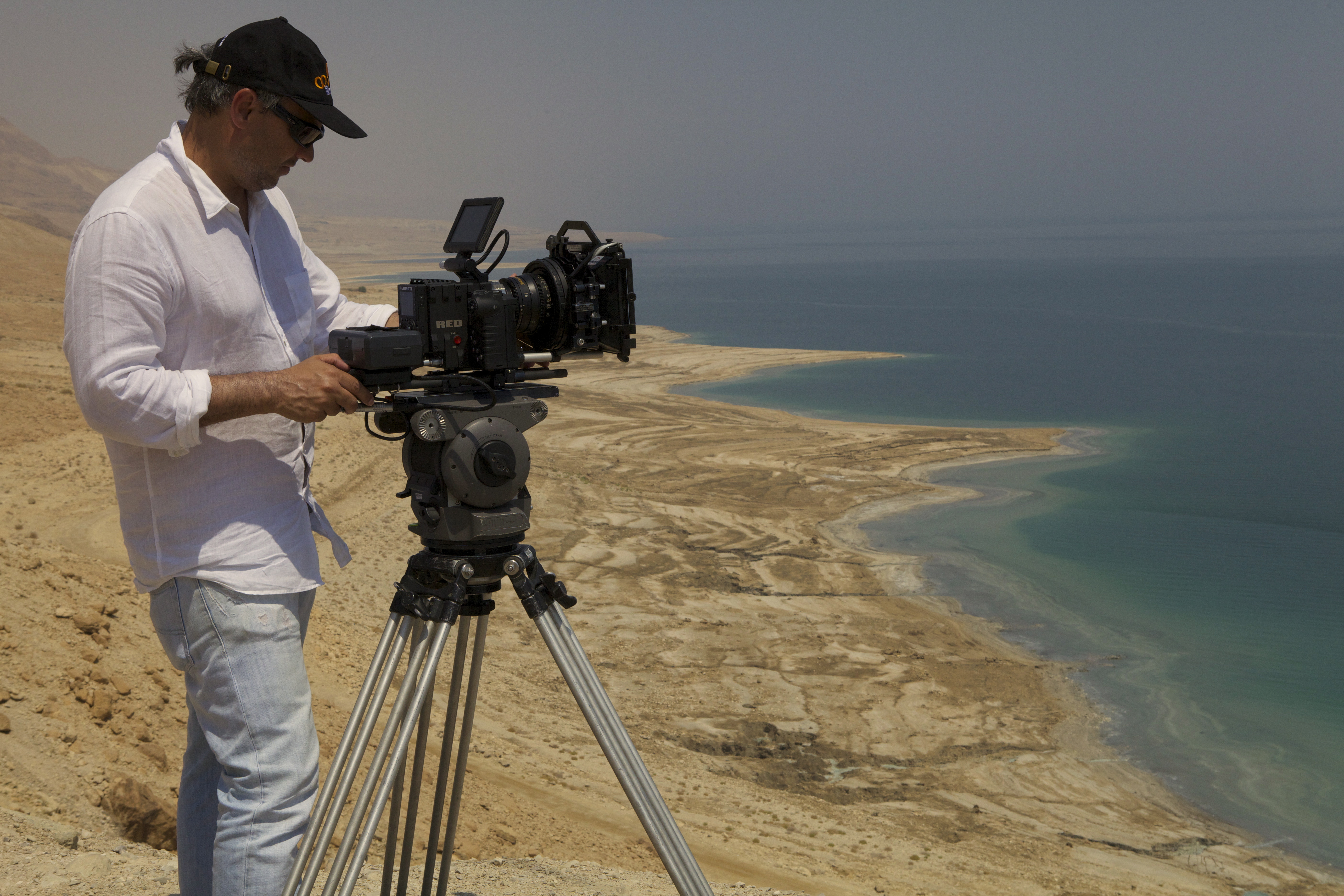 Alexandre Avancini filming in Dead Sea, Israel, for Jose do Egito (TV series 2013).