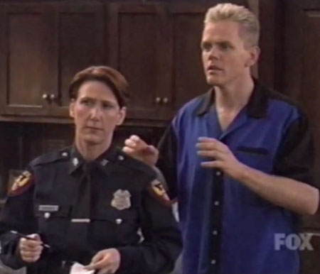 Carol Avery, with Christopher Titus, investigates a burglary gone wrong on TITUS.