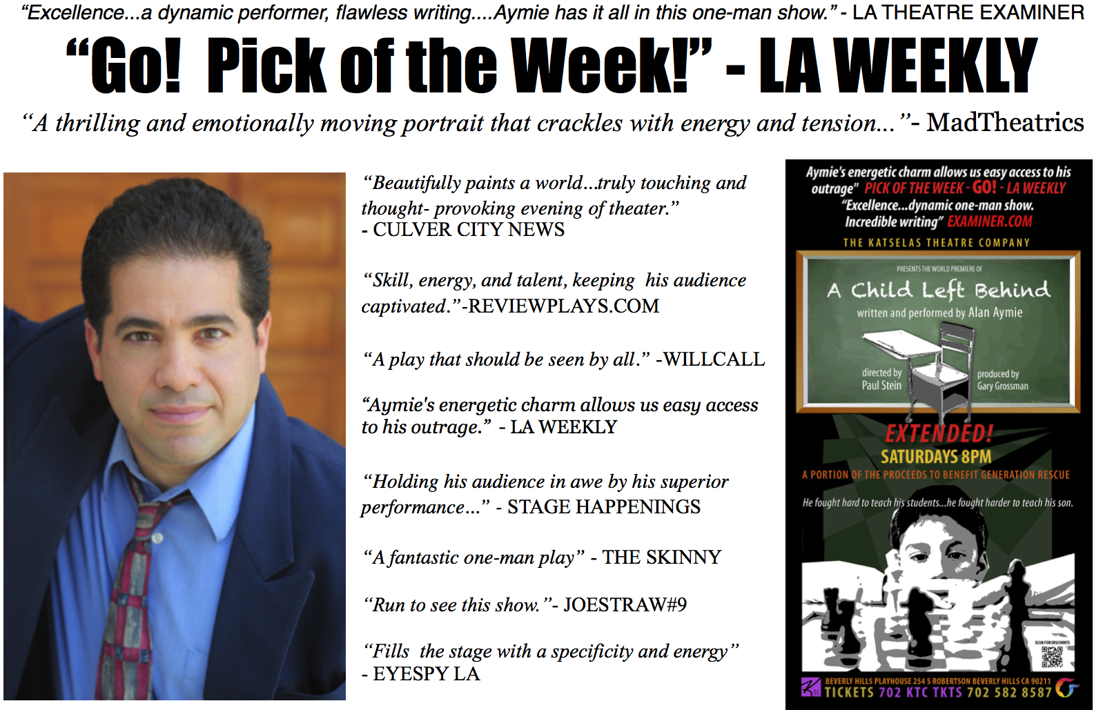 LA WEEKLY - PICK OF THE WEEK Saturdays at the Katselas Theater