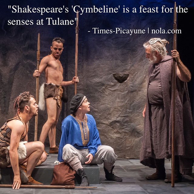 As Belarius in Cymbeline at New Orleans Shakespeare Festival at Tulane