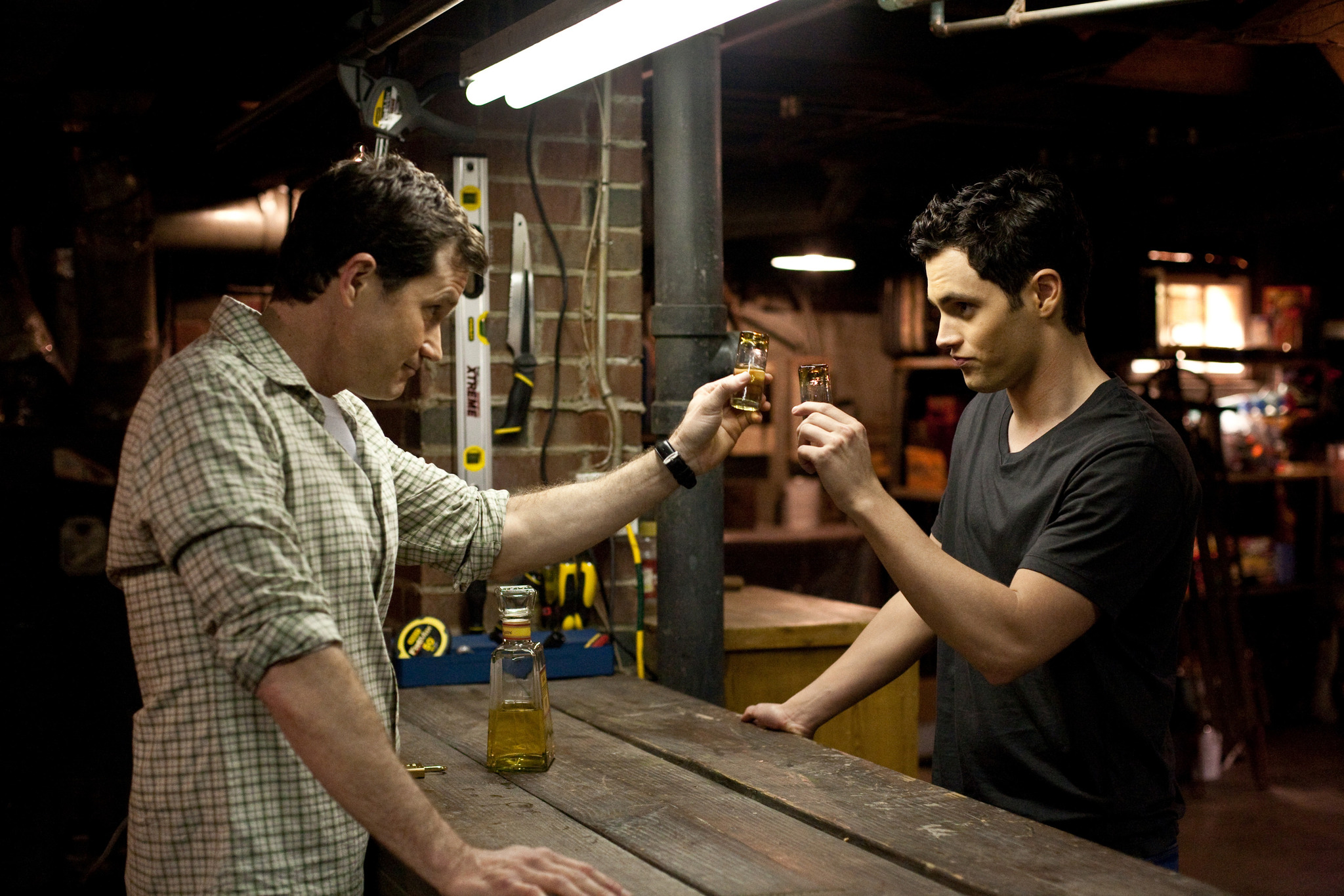 Still of Penn Badgley and Dylan Walsh in The Stepfather (2009)