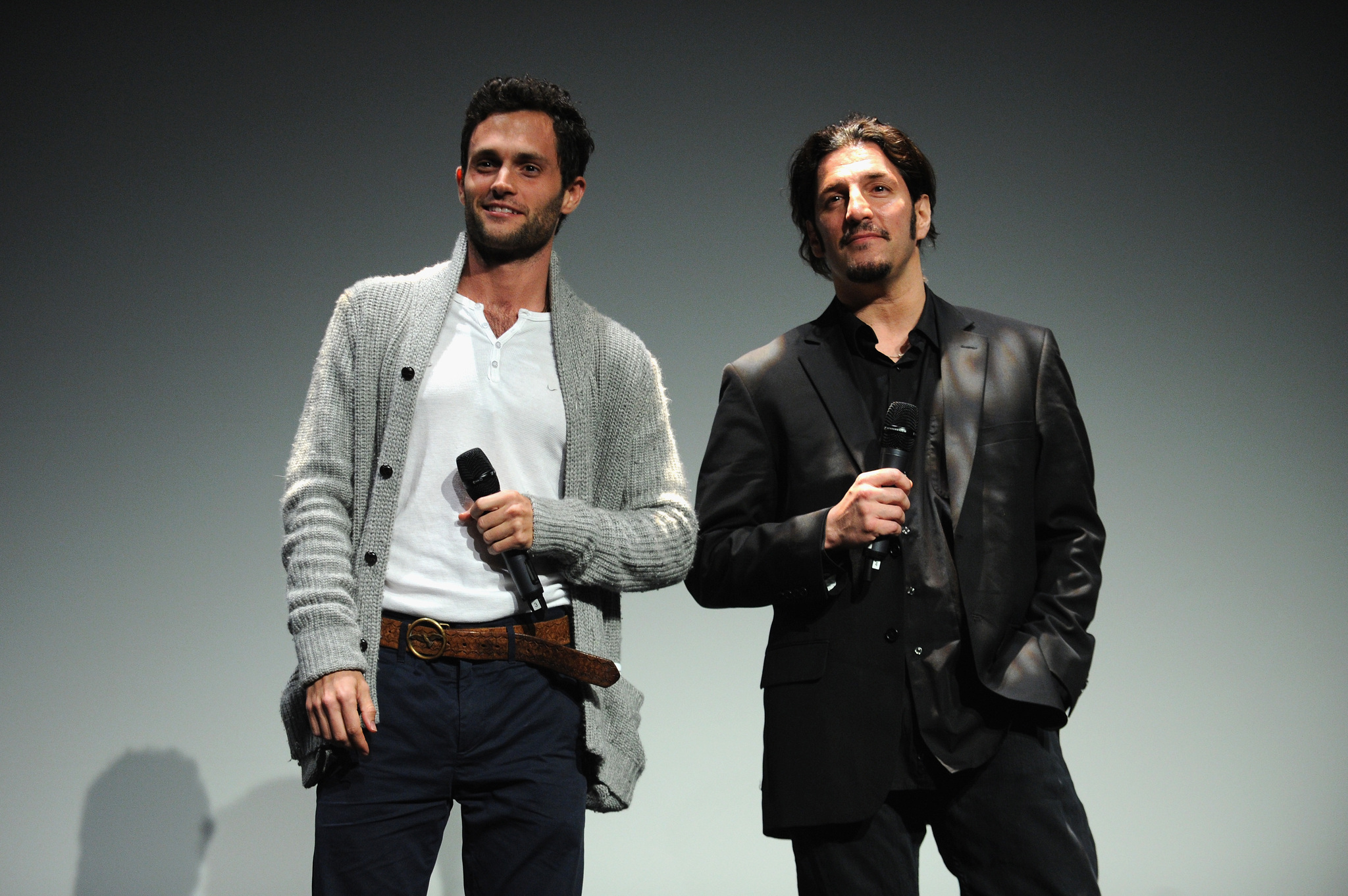 Penn Badgley and Frank Bello at event of Greetings from Tim Buckley (2012)