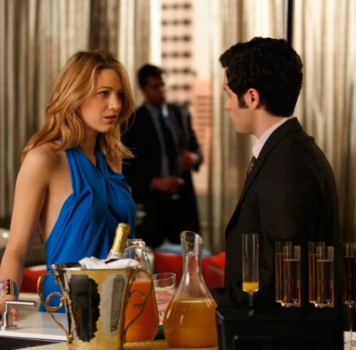 Still of Penn Badgley and Blake Lively in Liezuvautoja (2007)