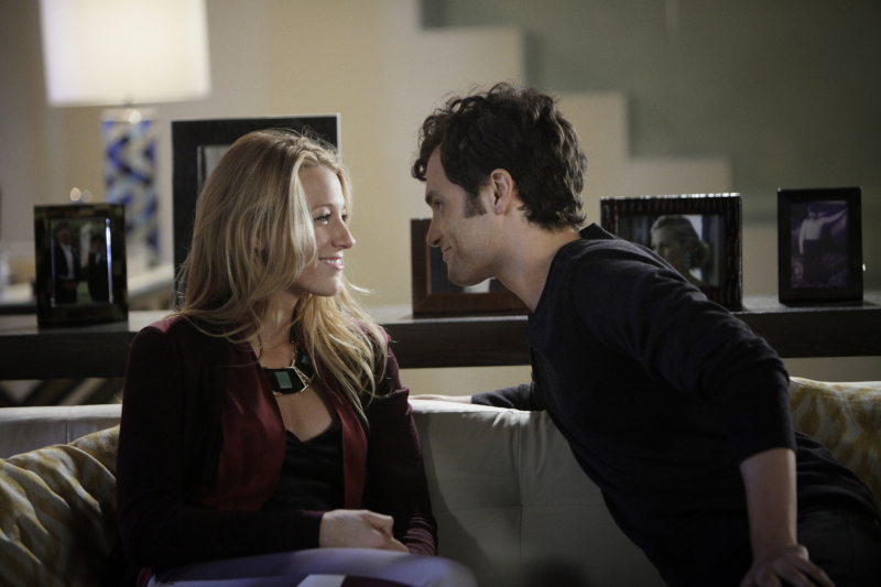 Still of Penn Badgley and Blake Lively in Gossip Girl (2007)