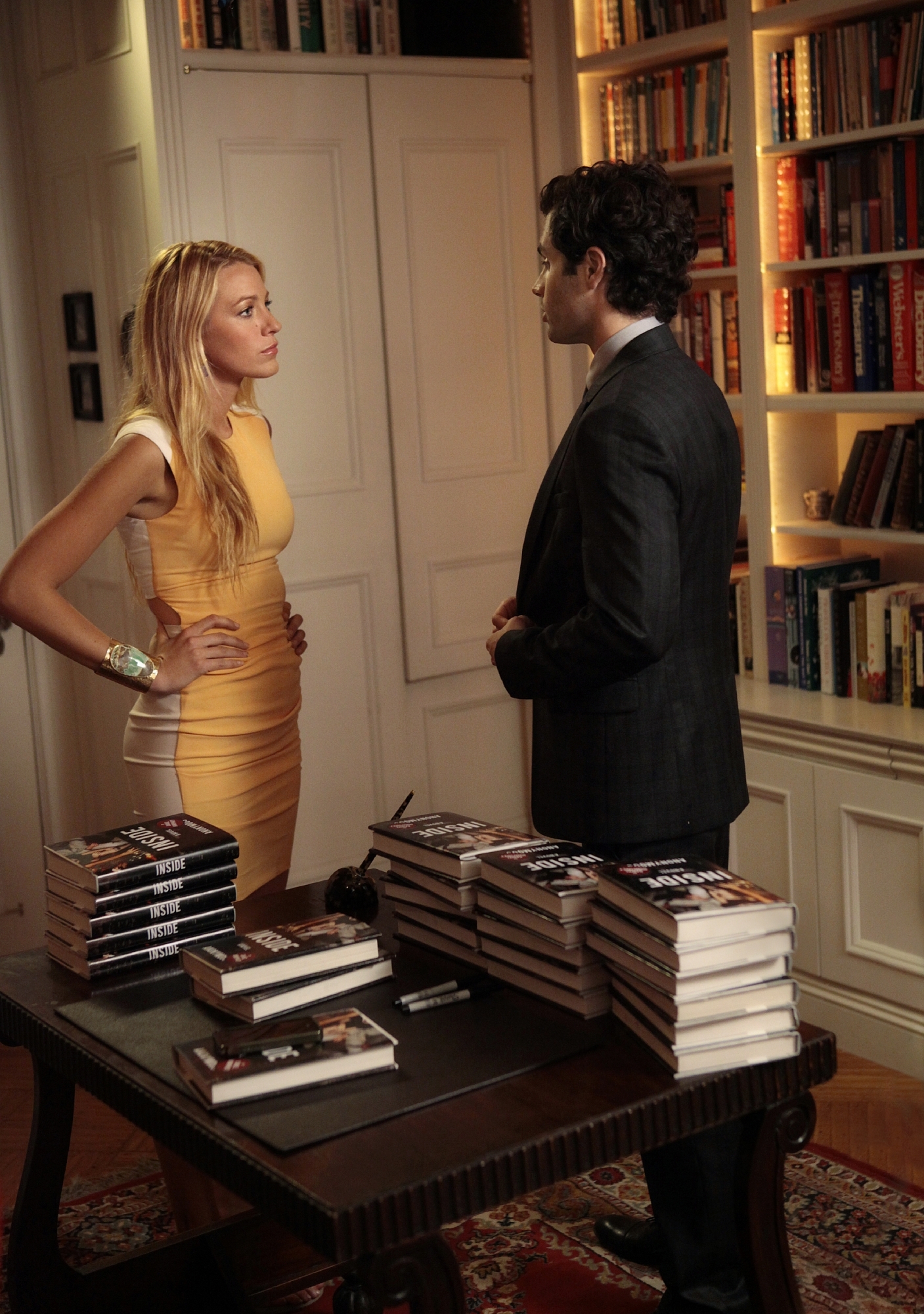 Still of Penn Badgley and Blake Lively in Liezuvautoja (2007)