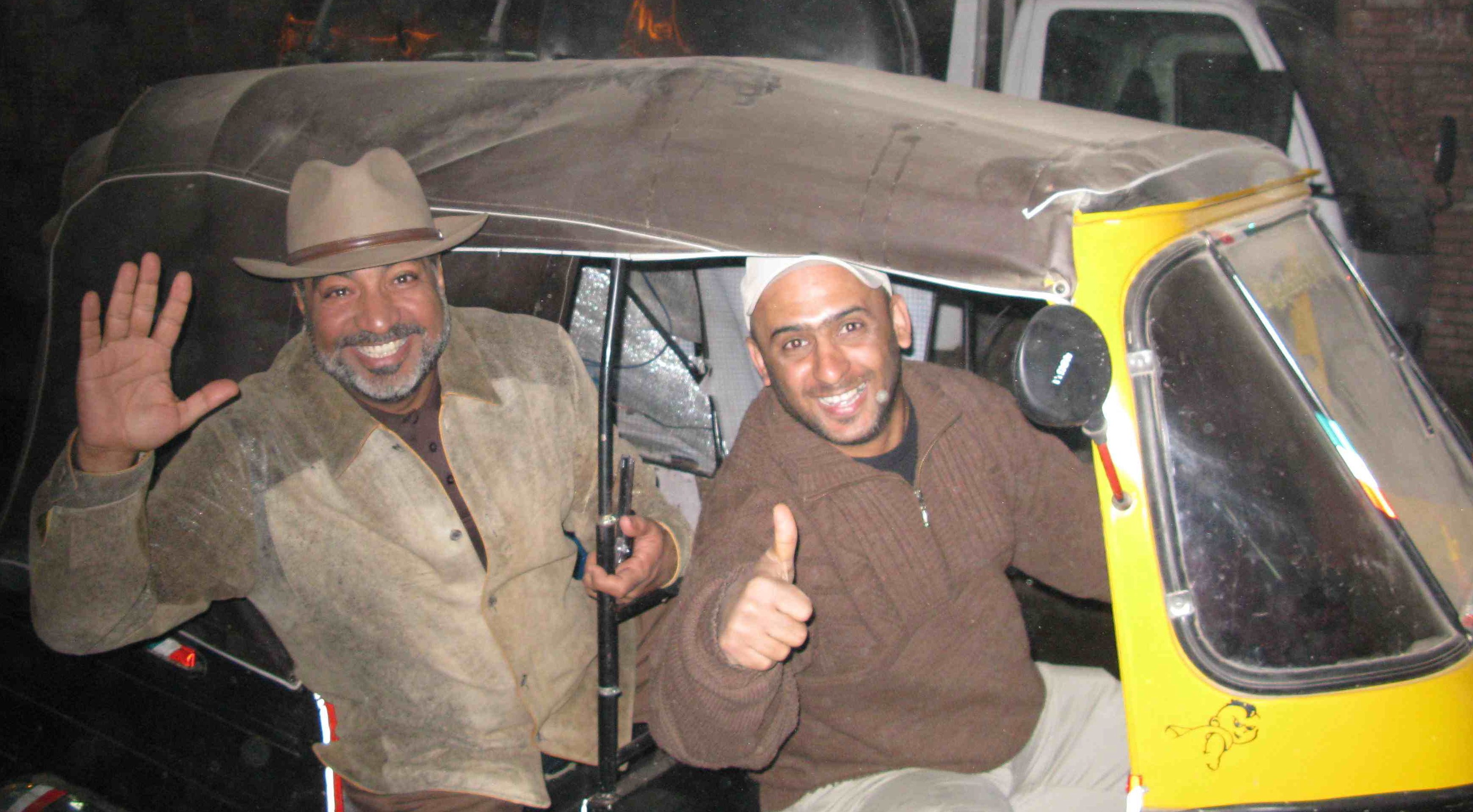 Sayed Badreya and Walid Abo Elmaaty in Cairo location scout.