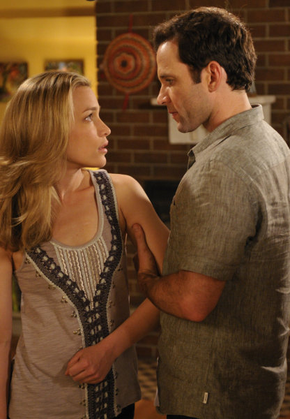 Still of Piper Perabo and Eion Bailey in Covert Affairs (2010)