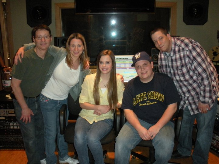 Nick Bailey with the Leaving Hollywood music video team...Lenny Goldsmith, Vicki Goldsmith, Tiffany Alvord, and Tom Townsend