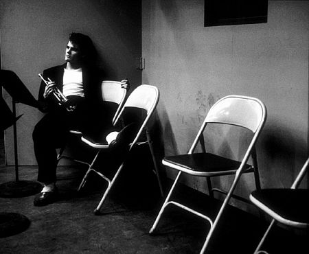 Chet Baker at a recording sesson in Los Angeles, CA, 1953.