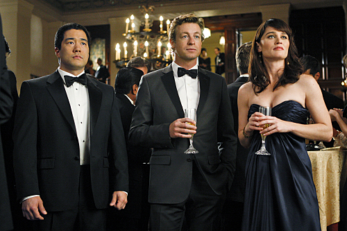 Still of Robin Tunney, Simon Baker and Tim Kang in Mentalistas (2008)