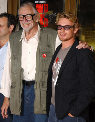 George A. Romero and Simon Baker at event of Land of the Dead (2005)