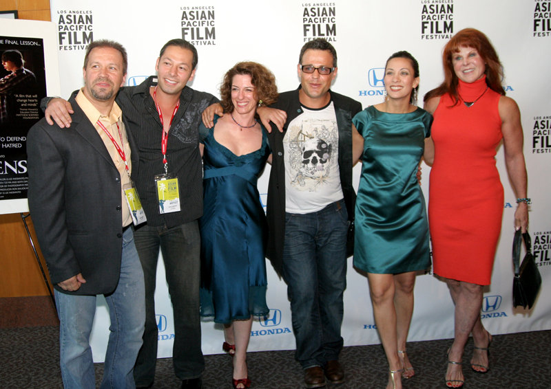 Producers Ron Balicki, Tarik Heitmann, Exec. Producer/Actress Madelon Guinazzo, Actor Louis Mandylor, writer/director, D Lee Inosanto and actress Spice Williams-Crosby at the Los Angeles Premiere of THE SENSEI.