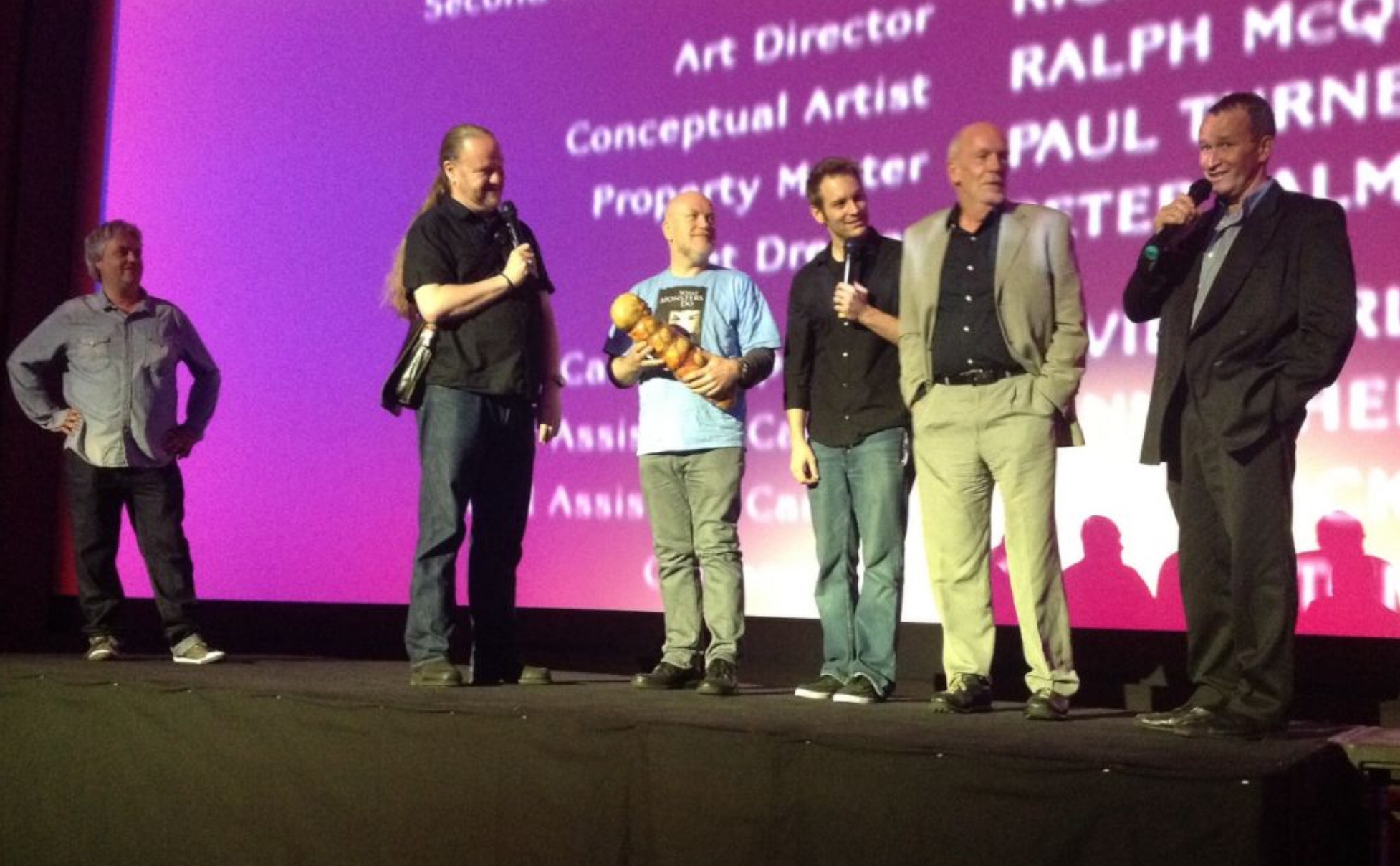 'Cabal Cut' screening Odeon Leicester Square, London. With Russell Cherrington, Nick Vince, Mark Miller and Hugh Ross.