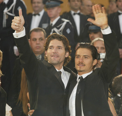 Eric Bana and Orlando Bloom at event of Troy (2004)