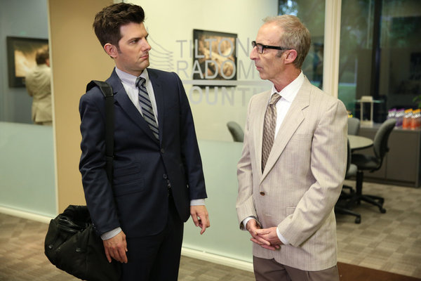 Still of Adam Scott and Bob Bancroft in Parks and Recreation (2009)