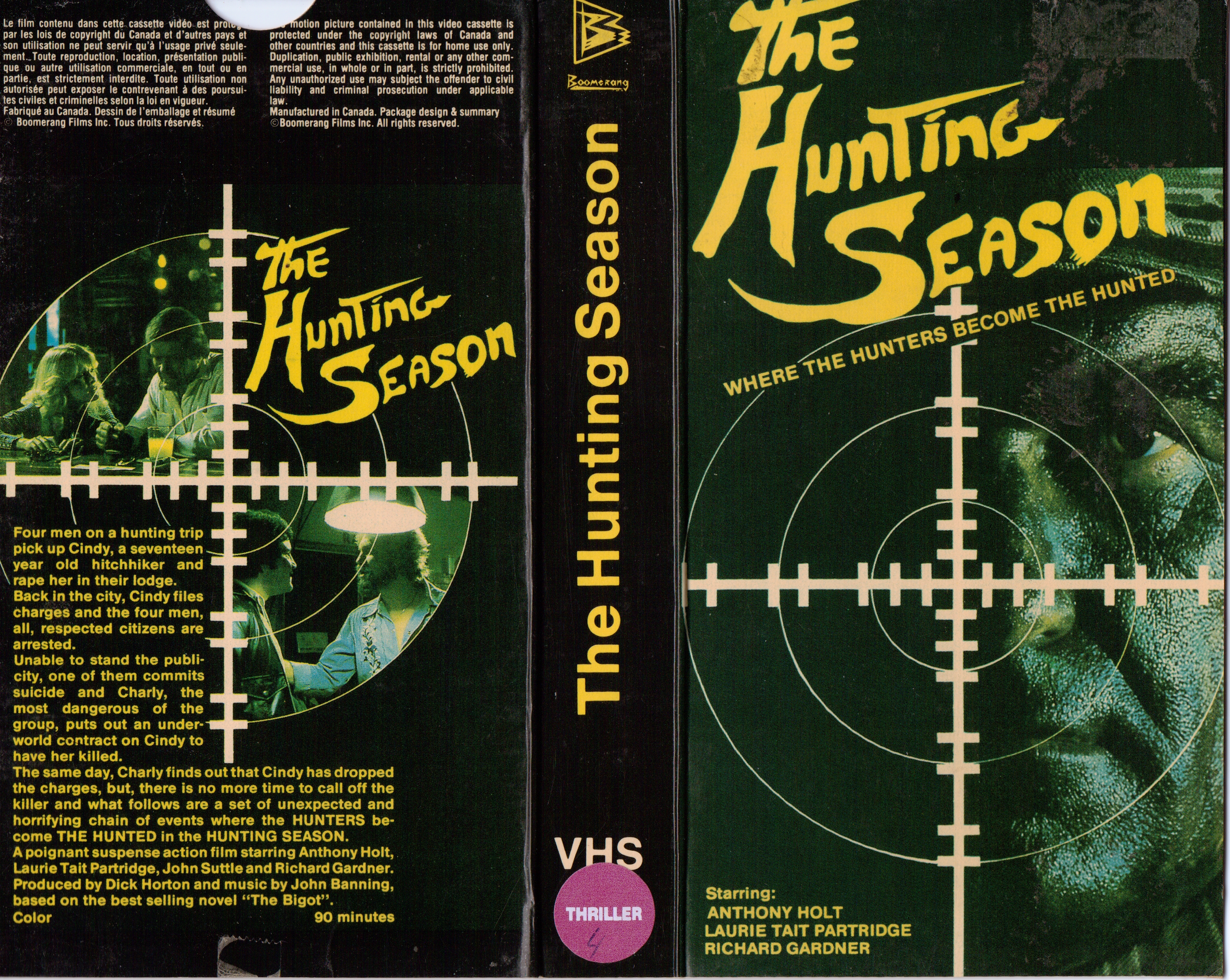 The Hunting Season - VHS Newport Pacifica Films - Director: Richard Gardner