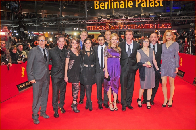 from left: Andrew Rona (Dark Castle), Michael Baral, Sanny van Heteren, Christoph Fisser (Studio Babelsberg), Sarah Meyer (Dark Caste), Jaume Collet-Serra, Dr. Carl Woebcken (Studio Babelsberg) , Diane Kruger, Sebastian Koch, Eva Löbau, Karl Markovics, Petra Schmidt-Schaller. Europe - Premiere of WARNER Bros. Production: 