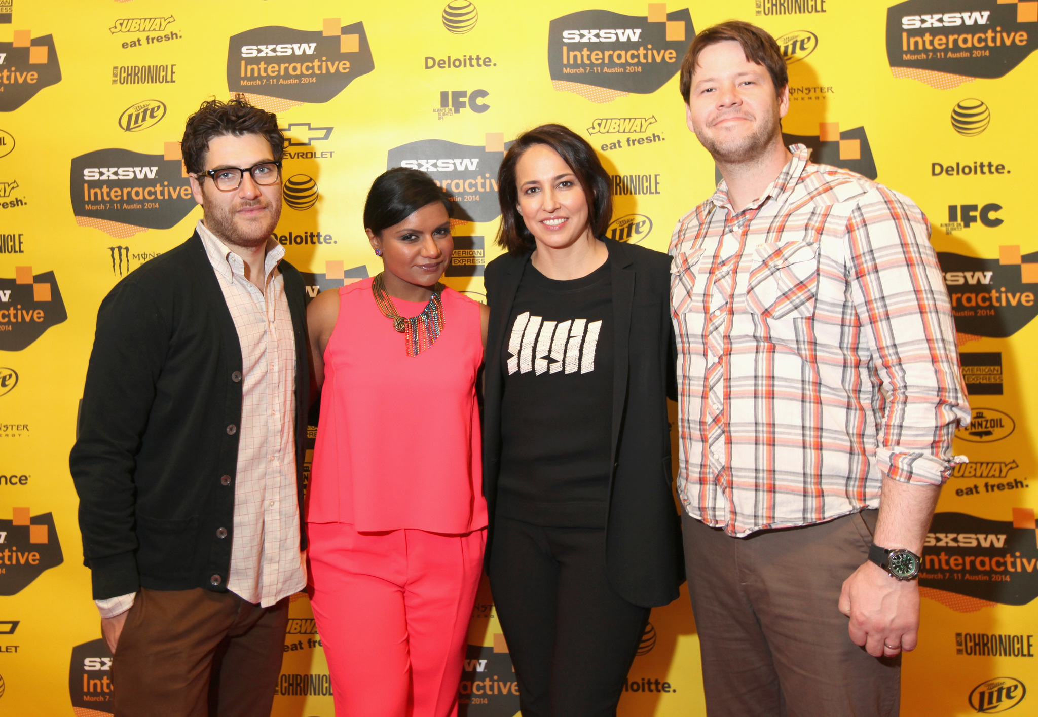 Ike Barinholtz, Adam Pally, Mindy Kaling and Anne Fulenwider at event of The Mindy Project (2012)