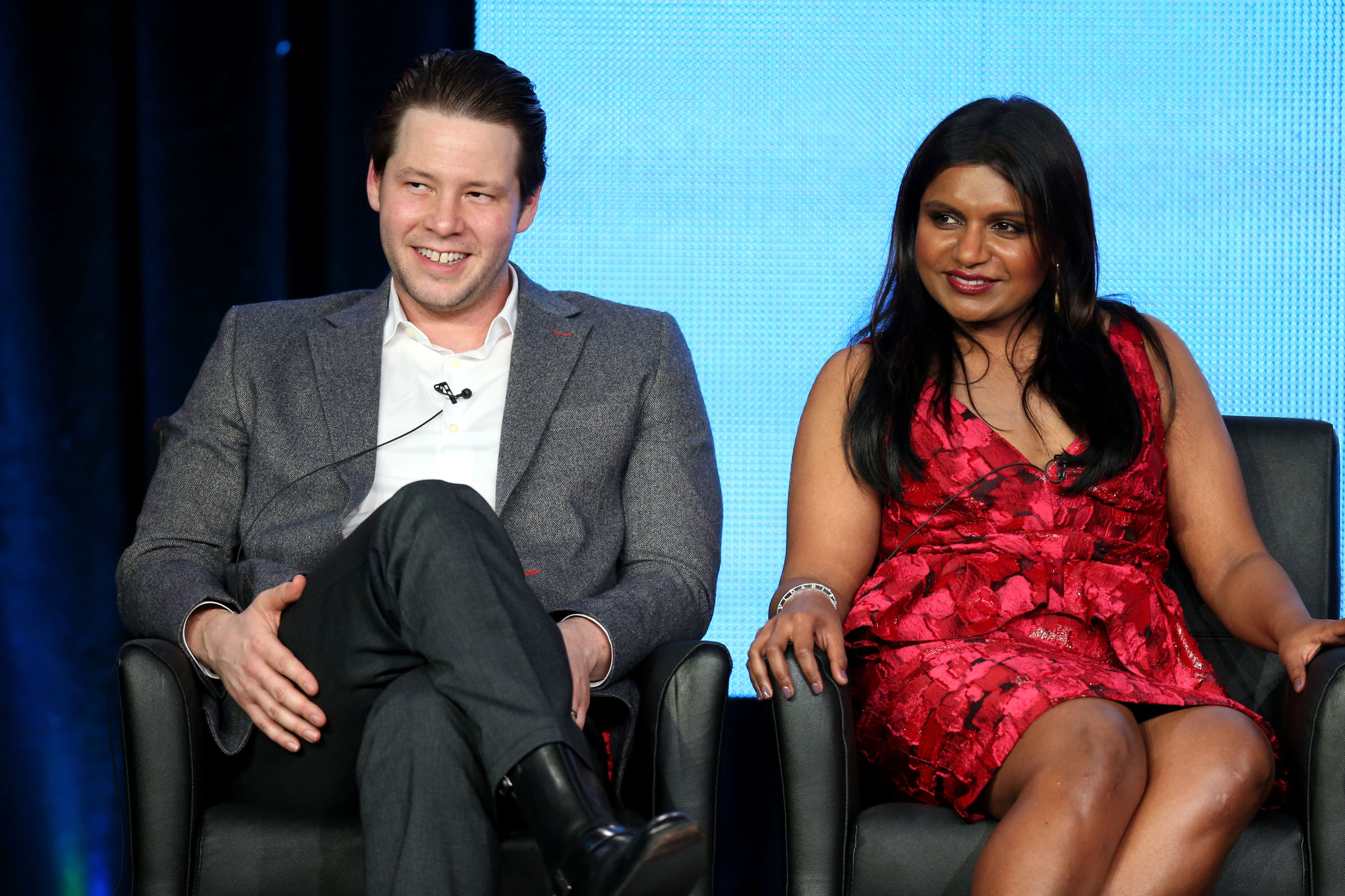 Ike Barinholtz and Mindy Kaling at event of The Mindy Project (2012)